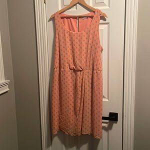 OkPolkadot pink dress, Reitmans, size XL
